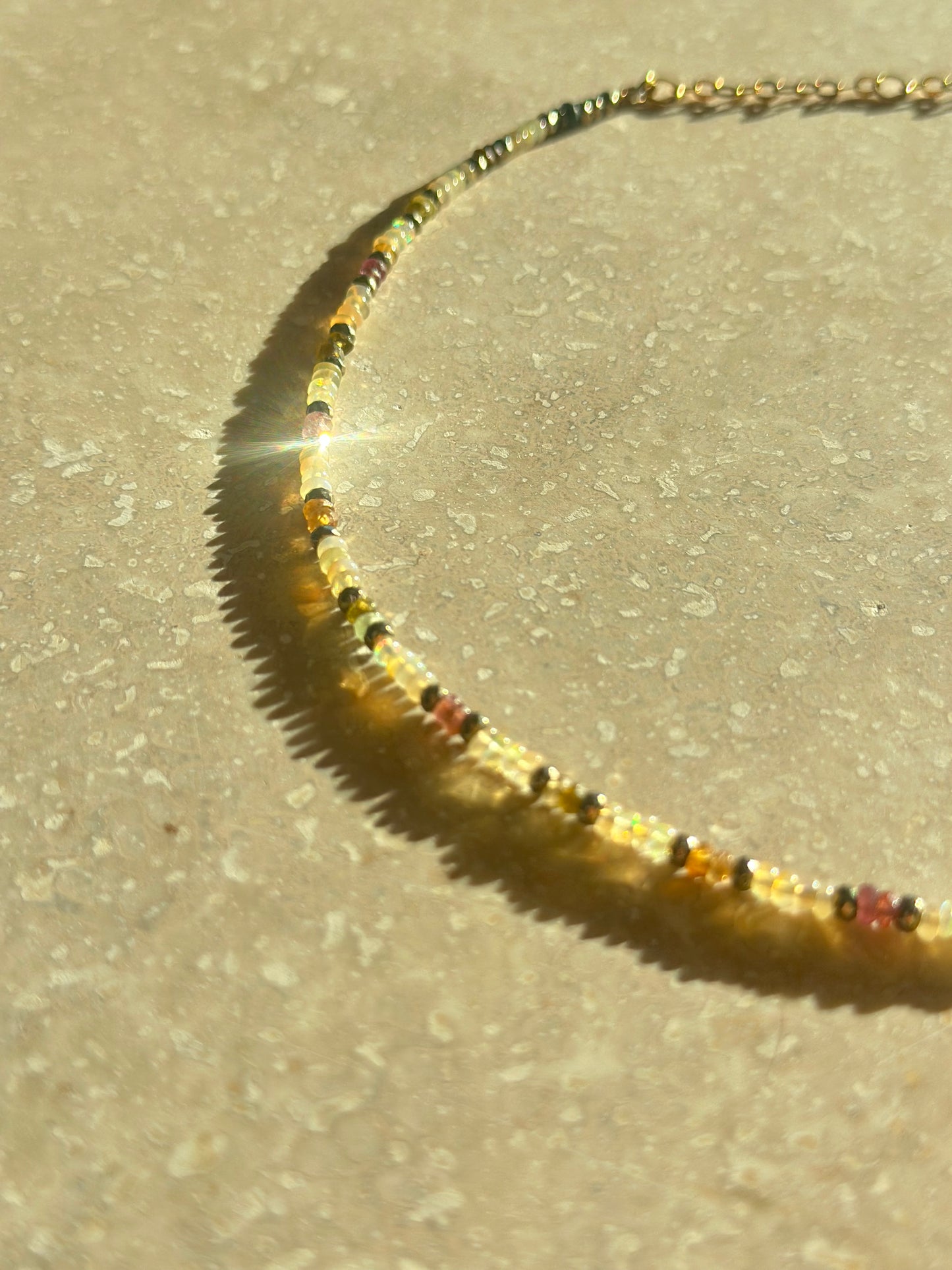 Collier Opale & Tourmaline