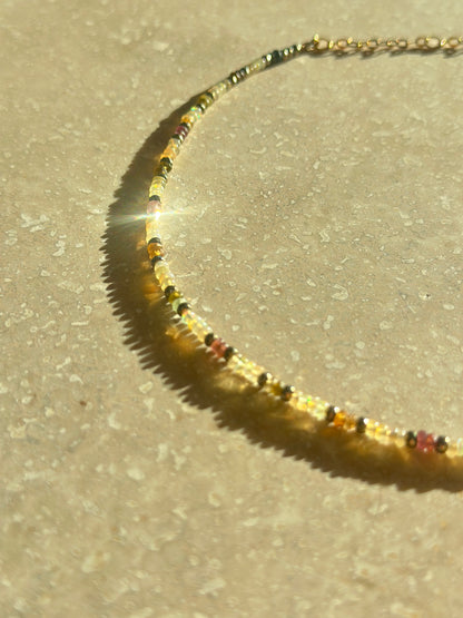 Collier Opale & Tourmaline