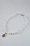Collier Quartz Craquelé, Agate & MultiQuartz — Stabilité, Clarté & Harmonie