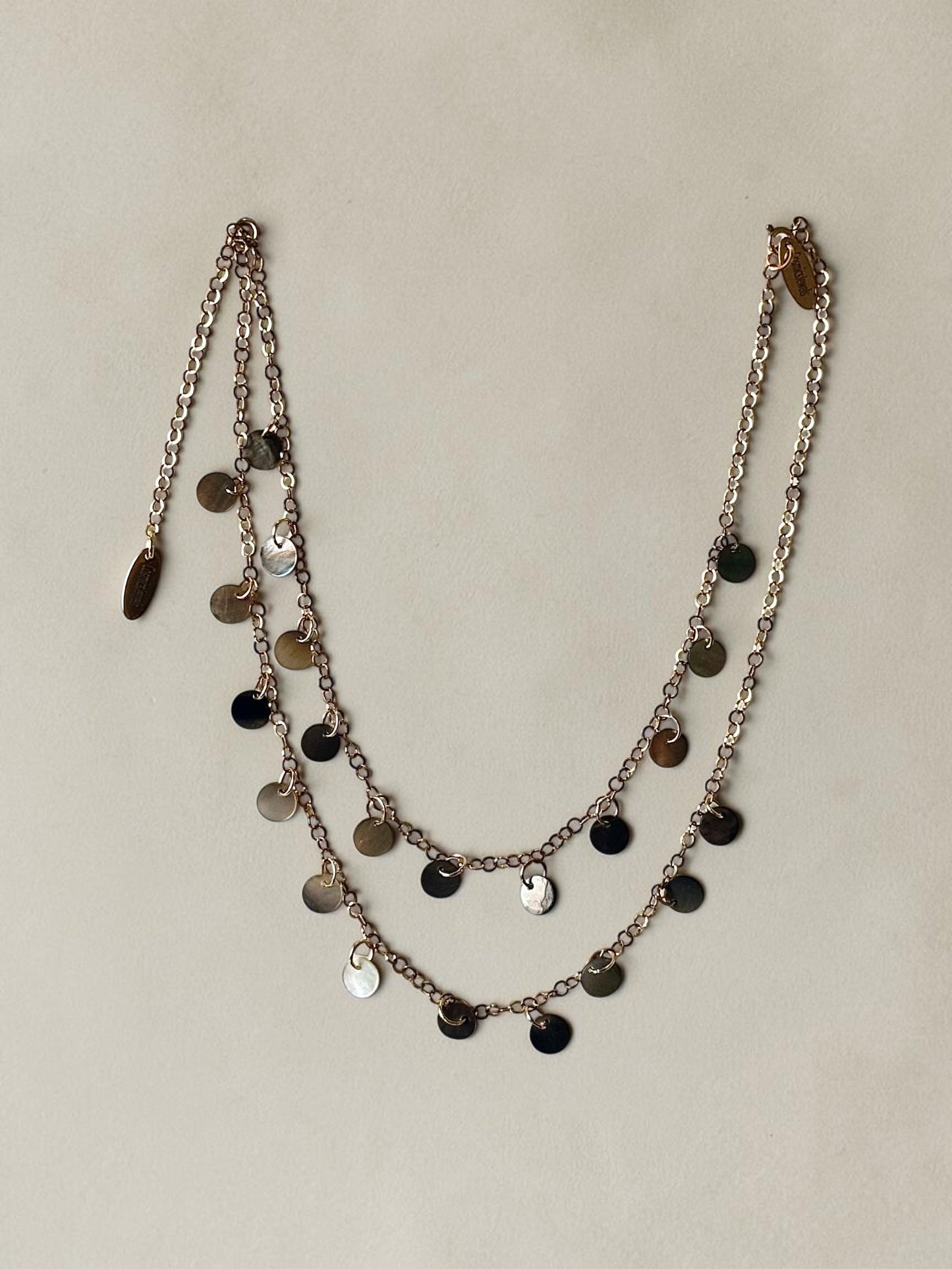 Ensemble collier + bracelet de cheville nacre