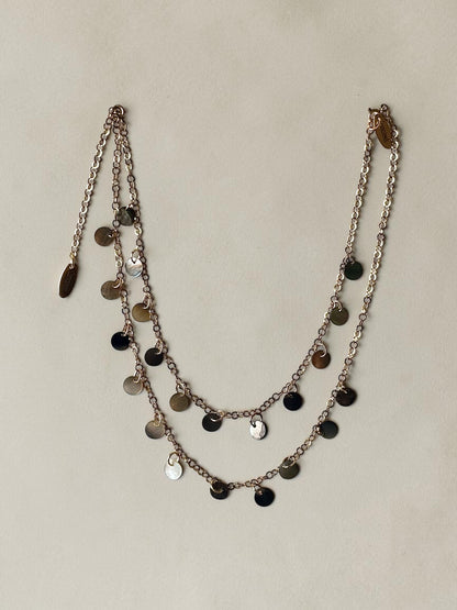 Ensemble collier + bracelet de cheville nacre
