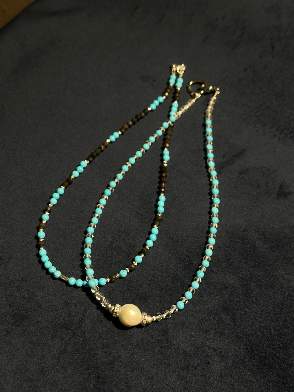 Halskette Opal & Türkis