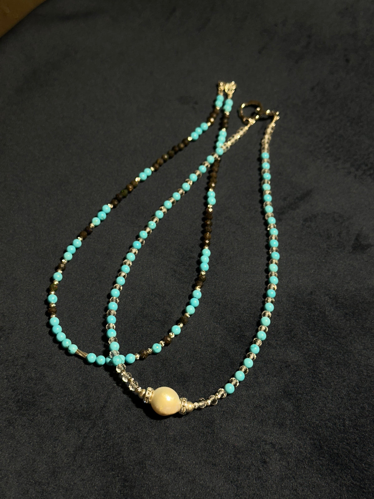 Halskette Opal & Türkis