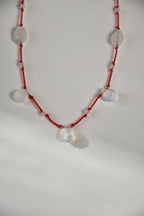 Collier Pierre de lune sur soie