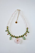 Colliers Charms, Quartz rose, Aventurine & Jade — L’harmonie du cœur