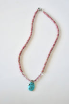 Collana Turchese, Tormalina e Rodonite — La guarigione in tutto il suo splendore