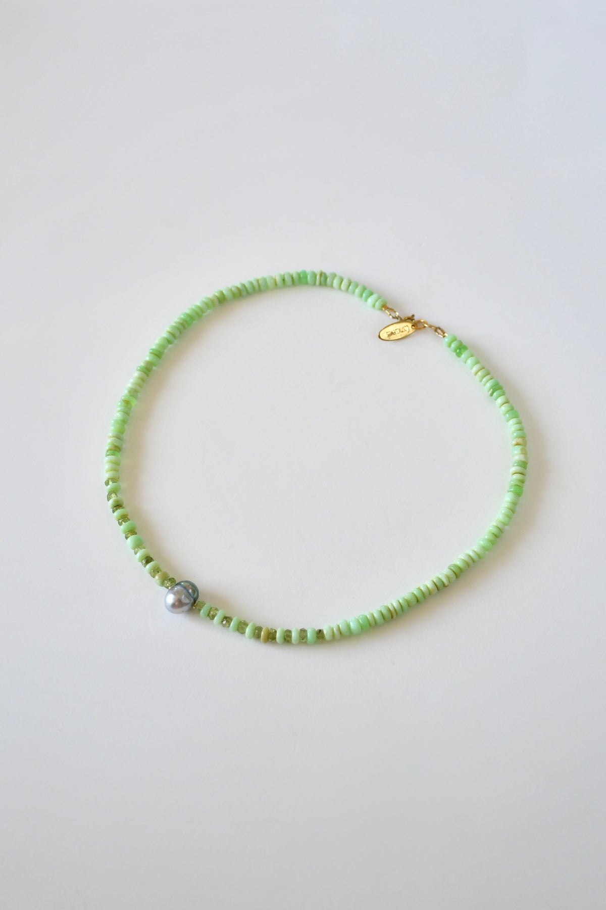 Halskette Tahiti-Perle, Opal & Peridot