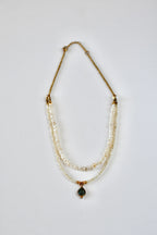 Collier 2 rangs Keishi perles d’eau douce & Turquoise