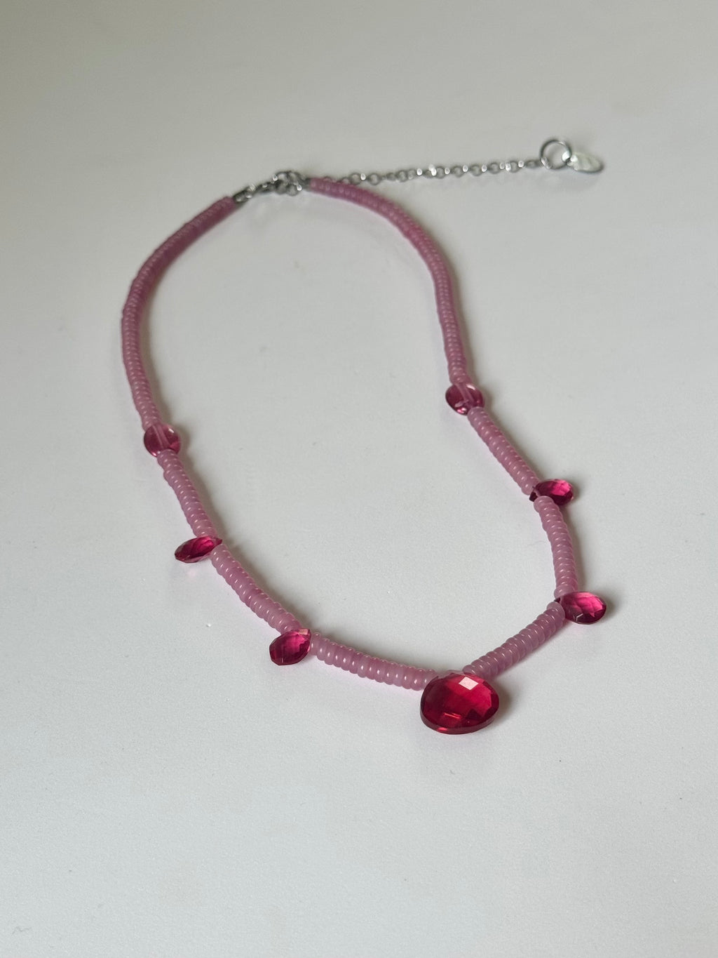 Collana giada e quarzo
