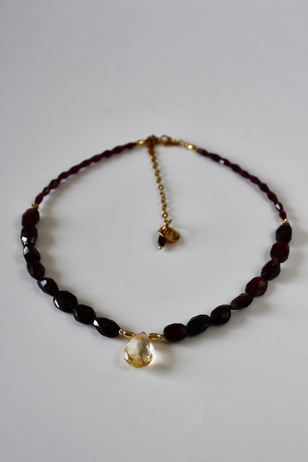 #165 Collana Granato e Citrino