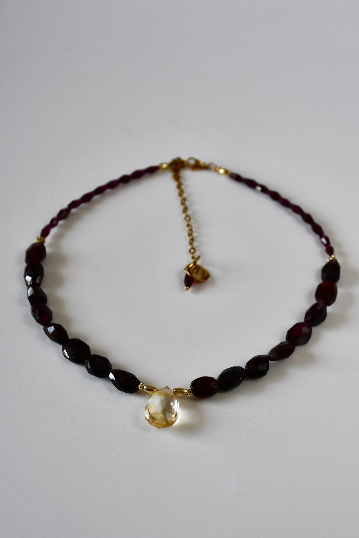 #165 Collana Granato e Citrino