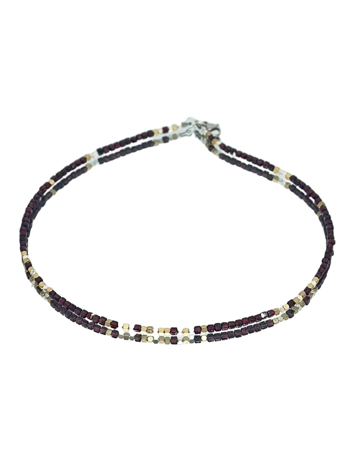Collier Grenat & Hématite