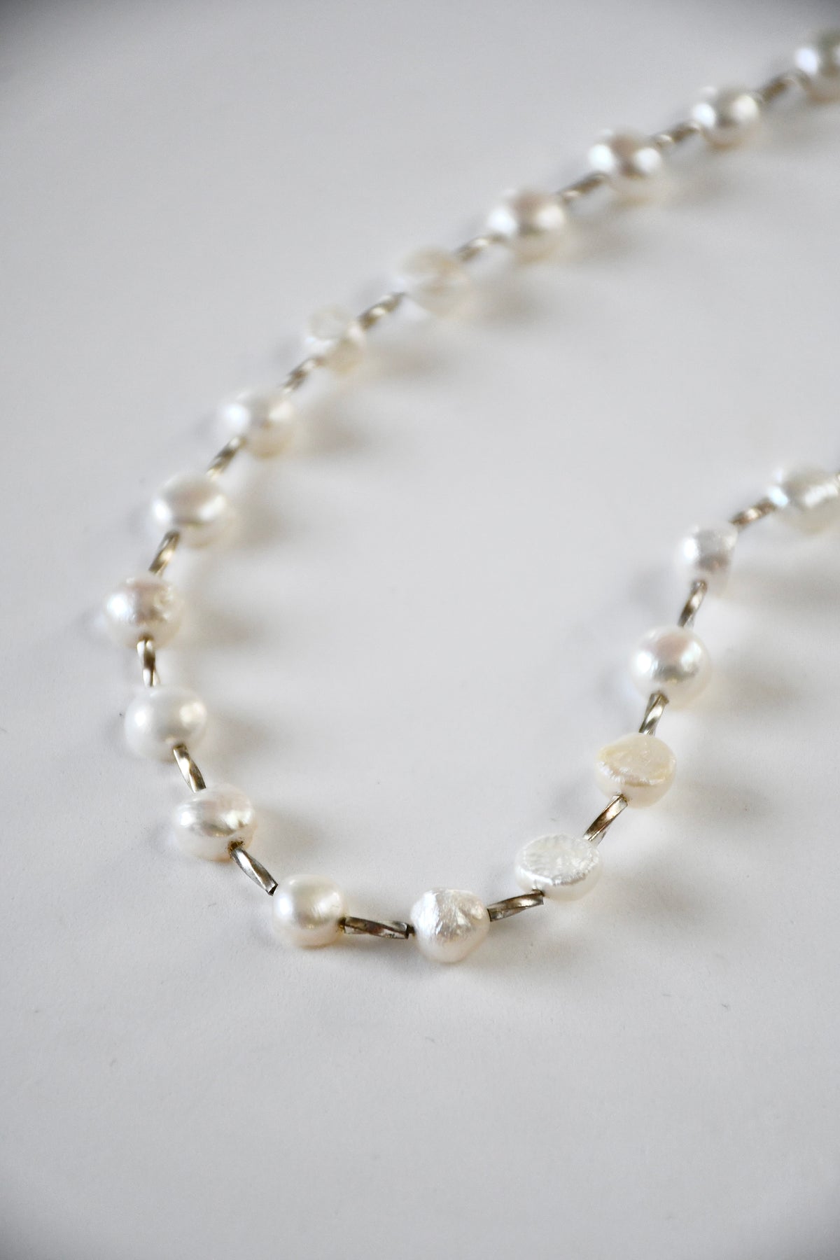 Collier perles d’eau douce et argent