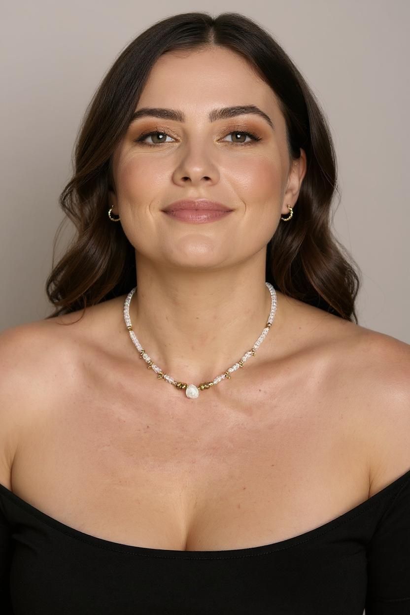 Collier Cristal de Roche – Clarté et vibration