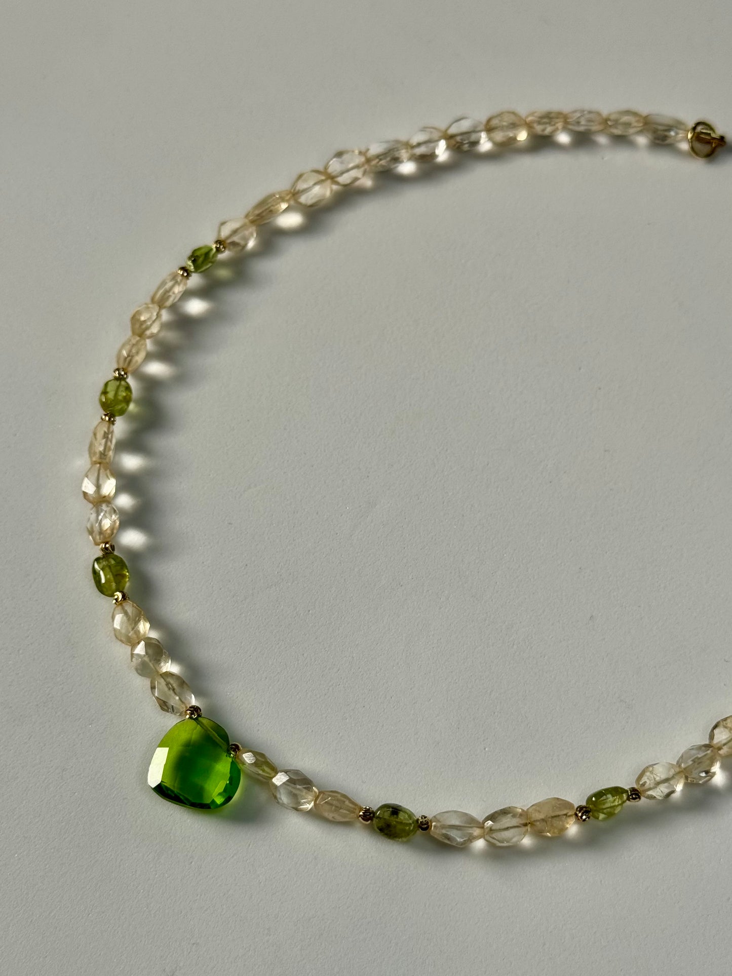 Collier Citrine & Péridot — Abondance et renouveau