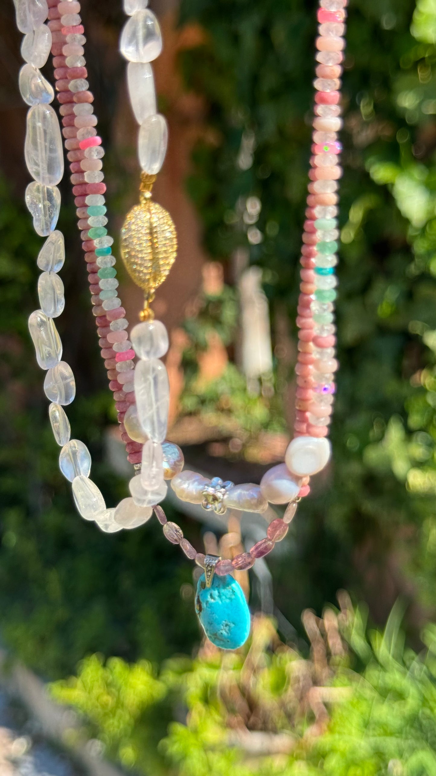Collier Quartz rose — L’amour qui commence par soi