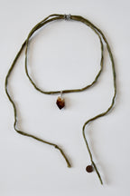Collier Citrine sur soie — La Lumière Solaire