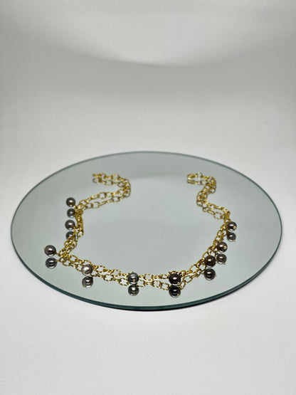 Collier de 9 Perles de Tahiti breloques