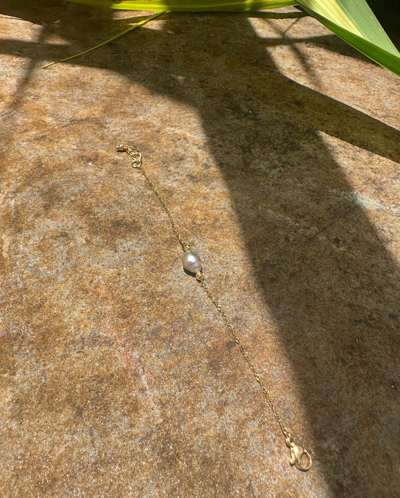 Bracelet perle de Tahiti sur Acier doré