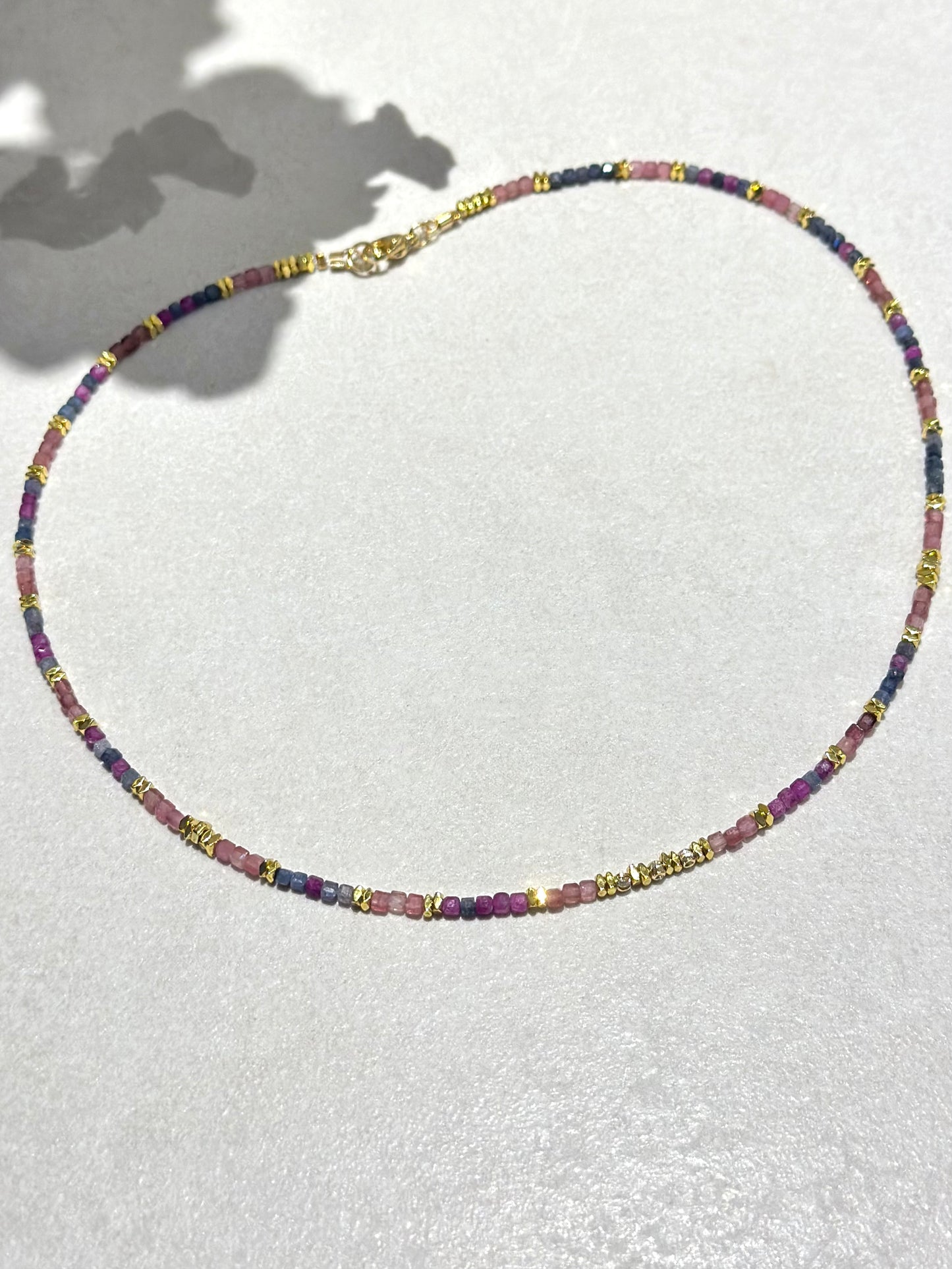 Collier Saphir & Tourmaline