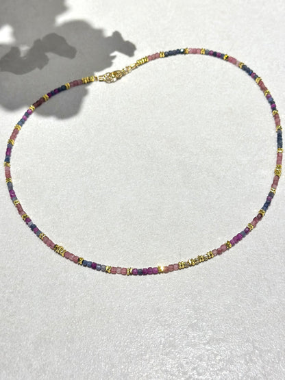 Collier Saphir & Tourmaline