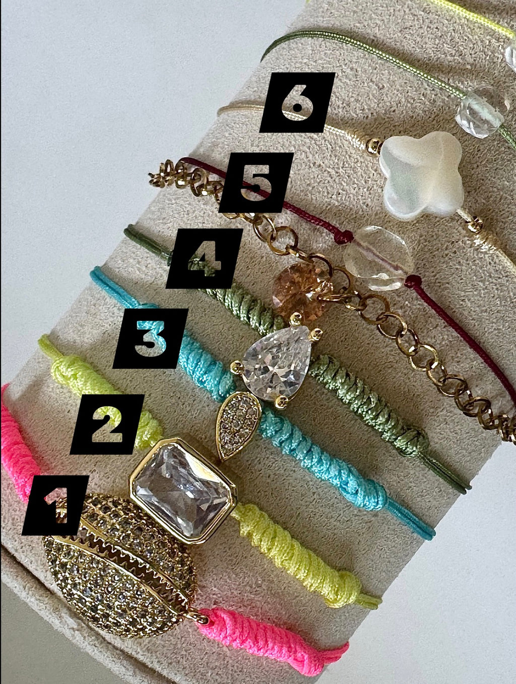 Braccialetti colorati regolabili