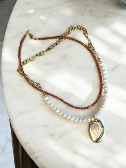 Colliers de pierres naturelles, Turquoise, Obsidienne, Aigue-Marine, Howlite, Goldstone