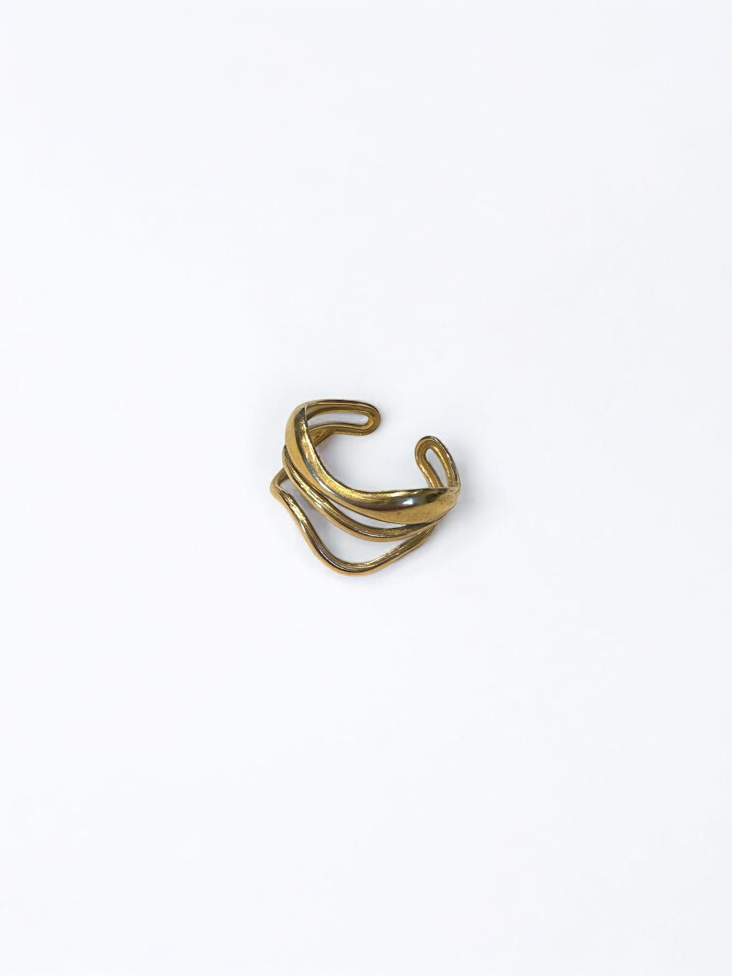 Bague ajustable Acier inox doré