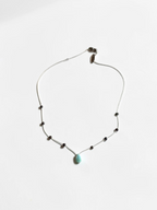 Collana Larimar e Perle d'acqua dolce