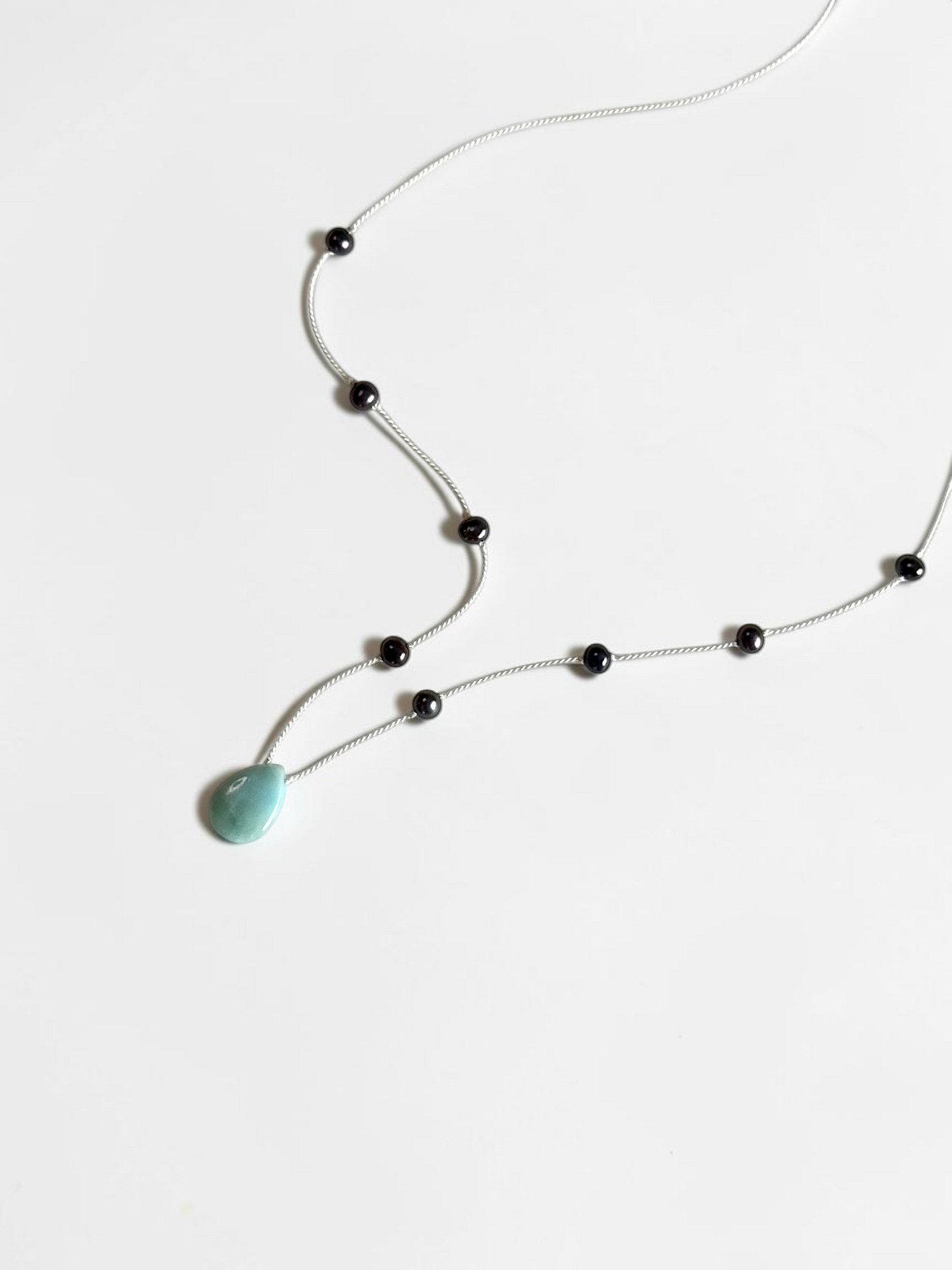 Collier Larimar & Perles d’eau douce