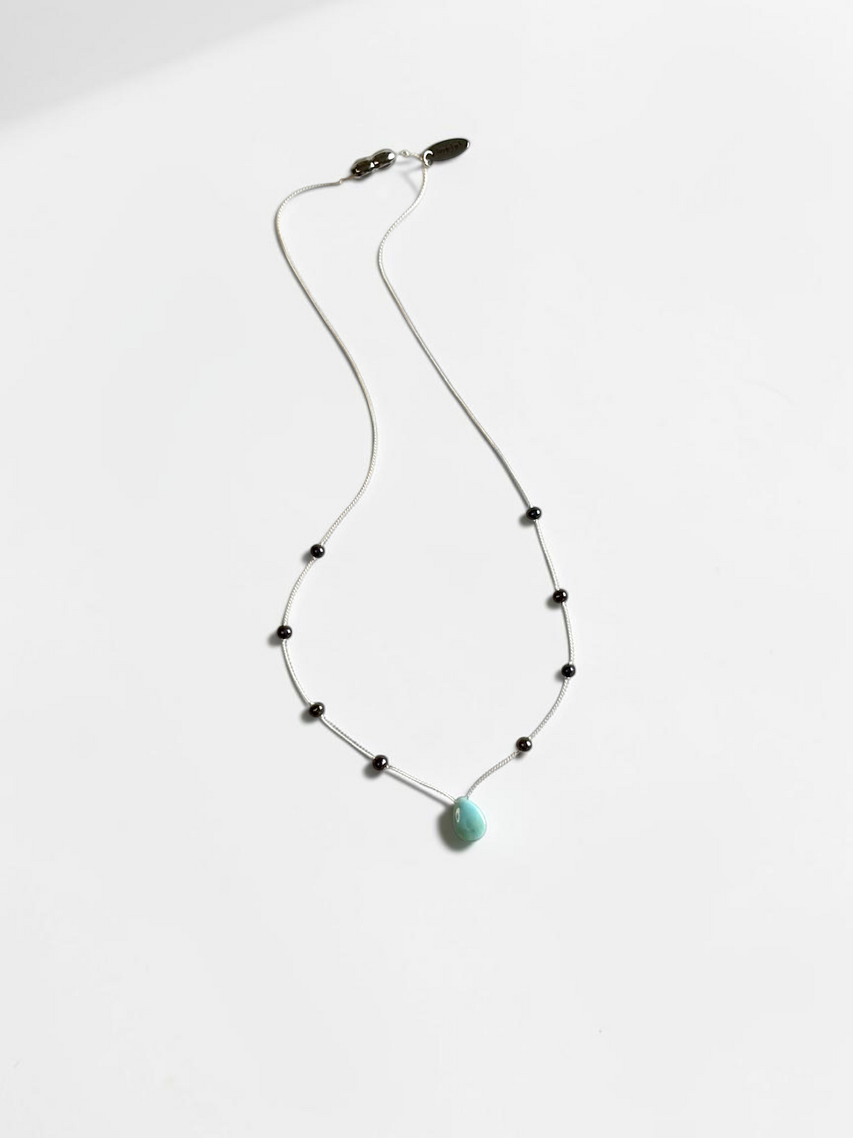 Collana Larimar e Perle d'acqua dolce