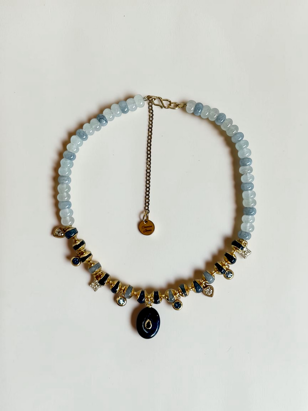 Collana Charms Giada e Lapislazzuli