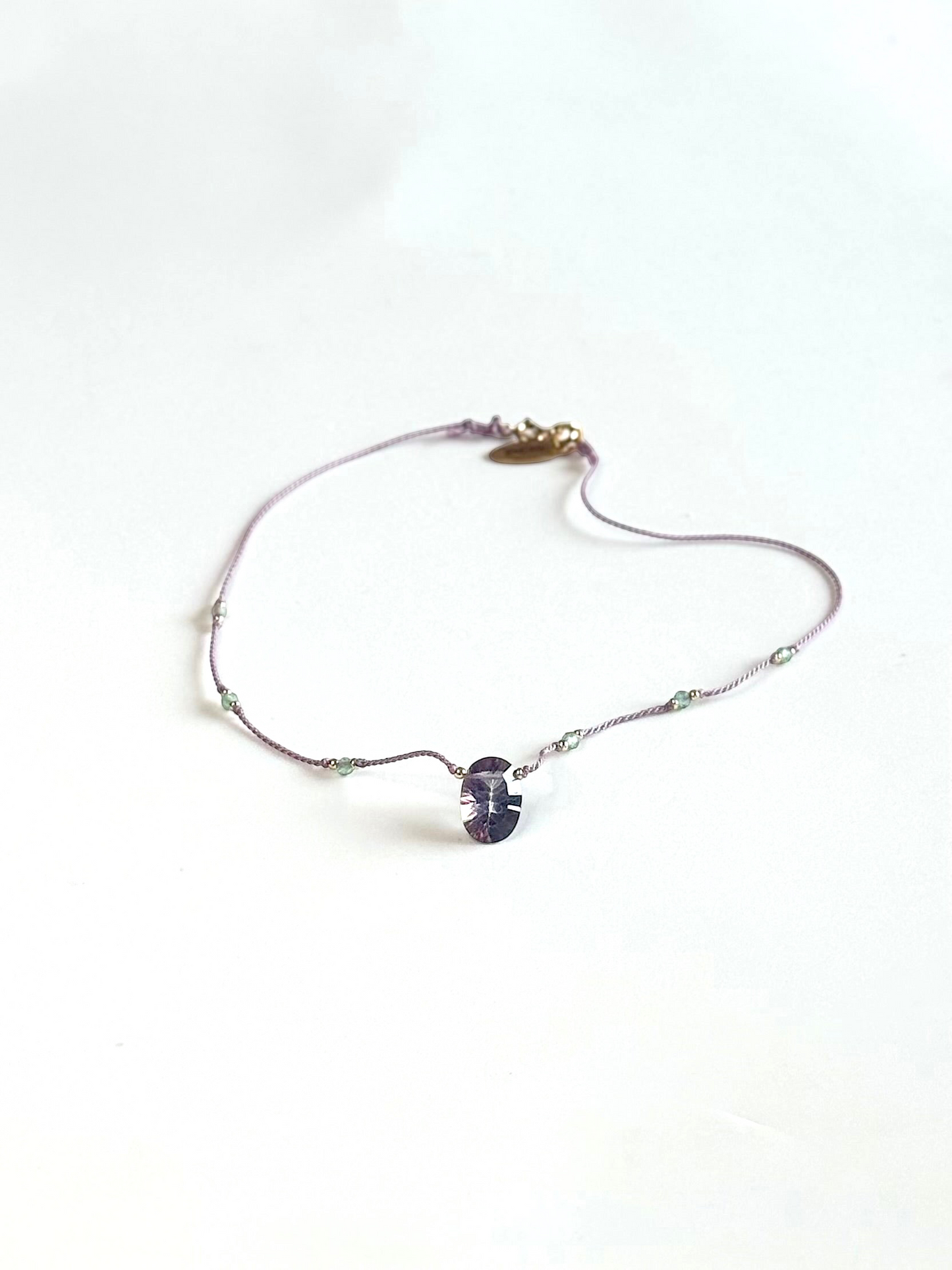 Collier Quartz mystique & Apatite