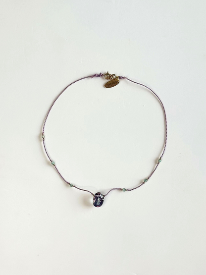 Collier Quartz mystique & Apatite