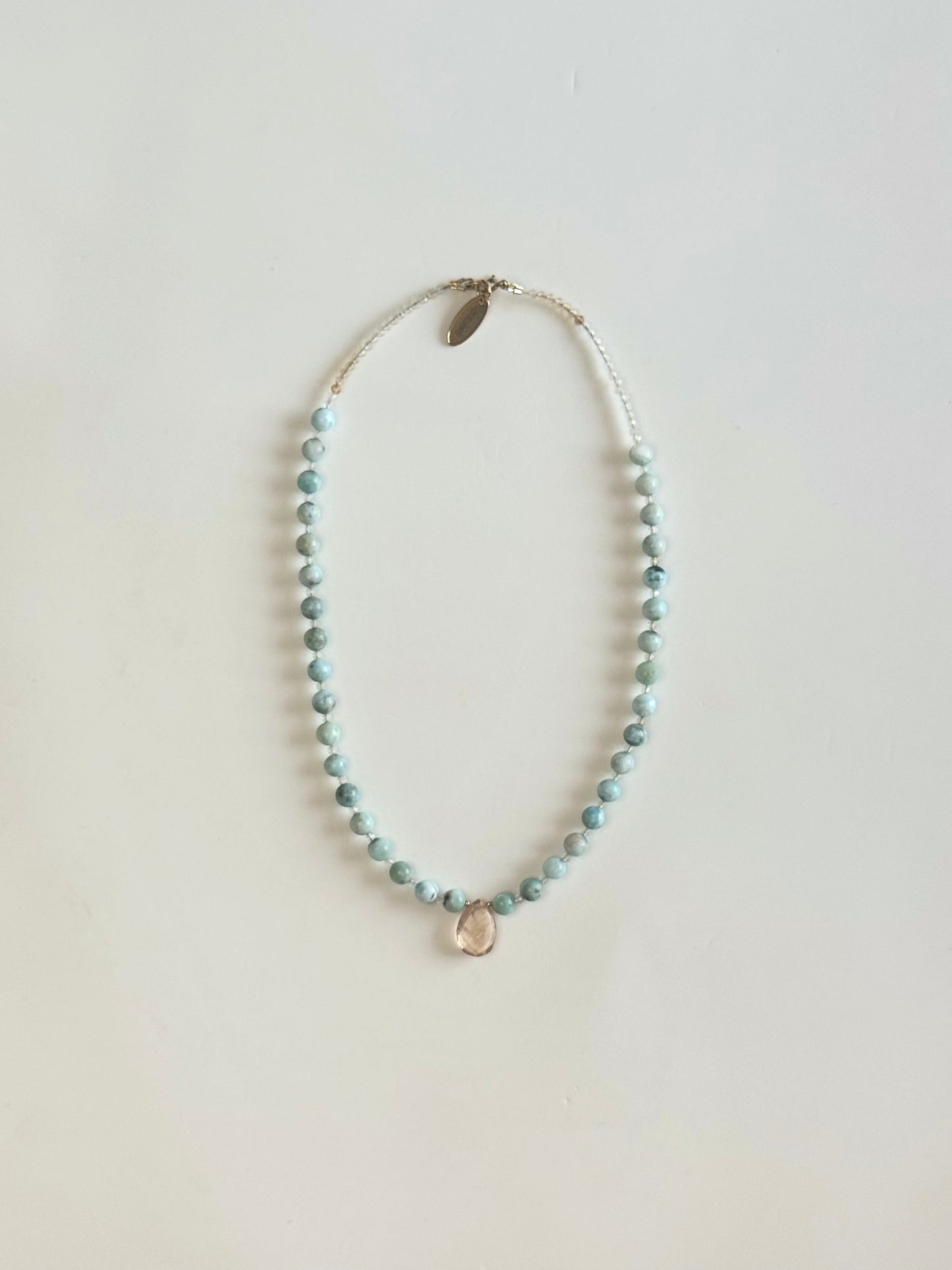 Collier Larimar & Citrine