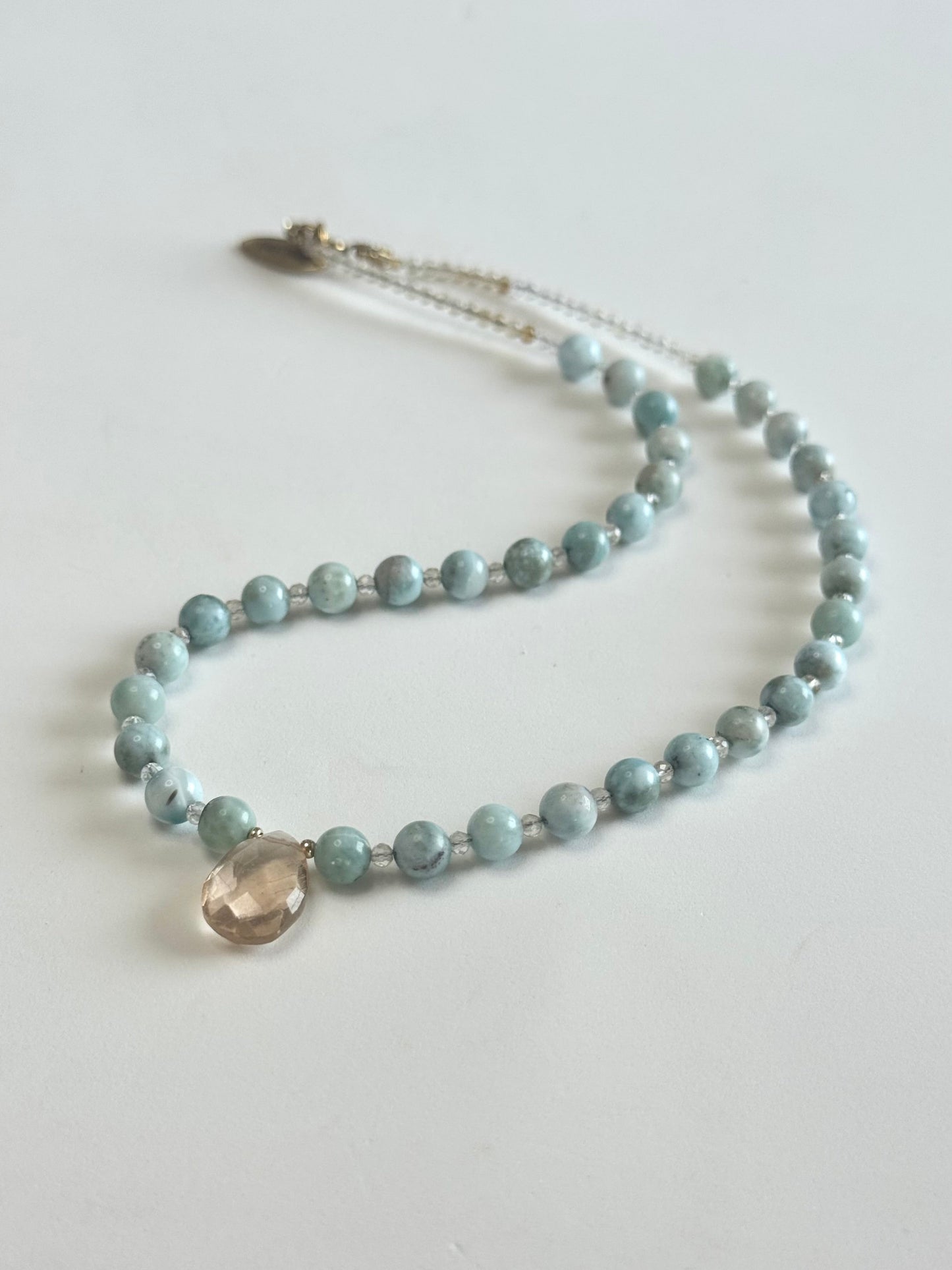 Collier Larimar & Citrine