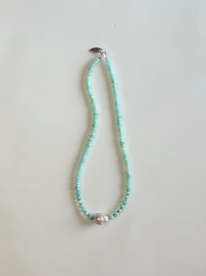 Perle baroque, Opale & Apatite