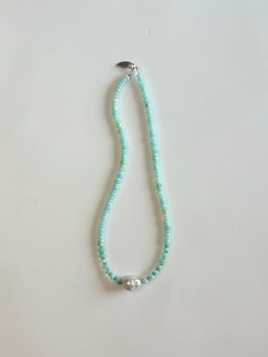 Perle baroque, Opale & Apatite
