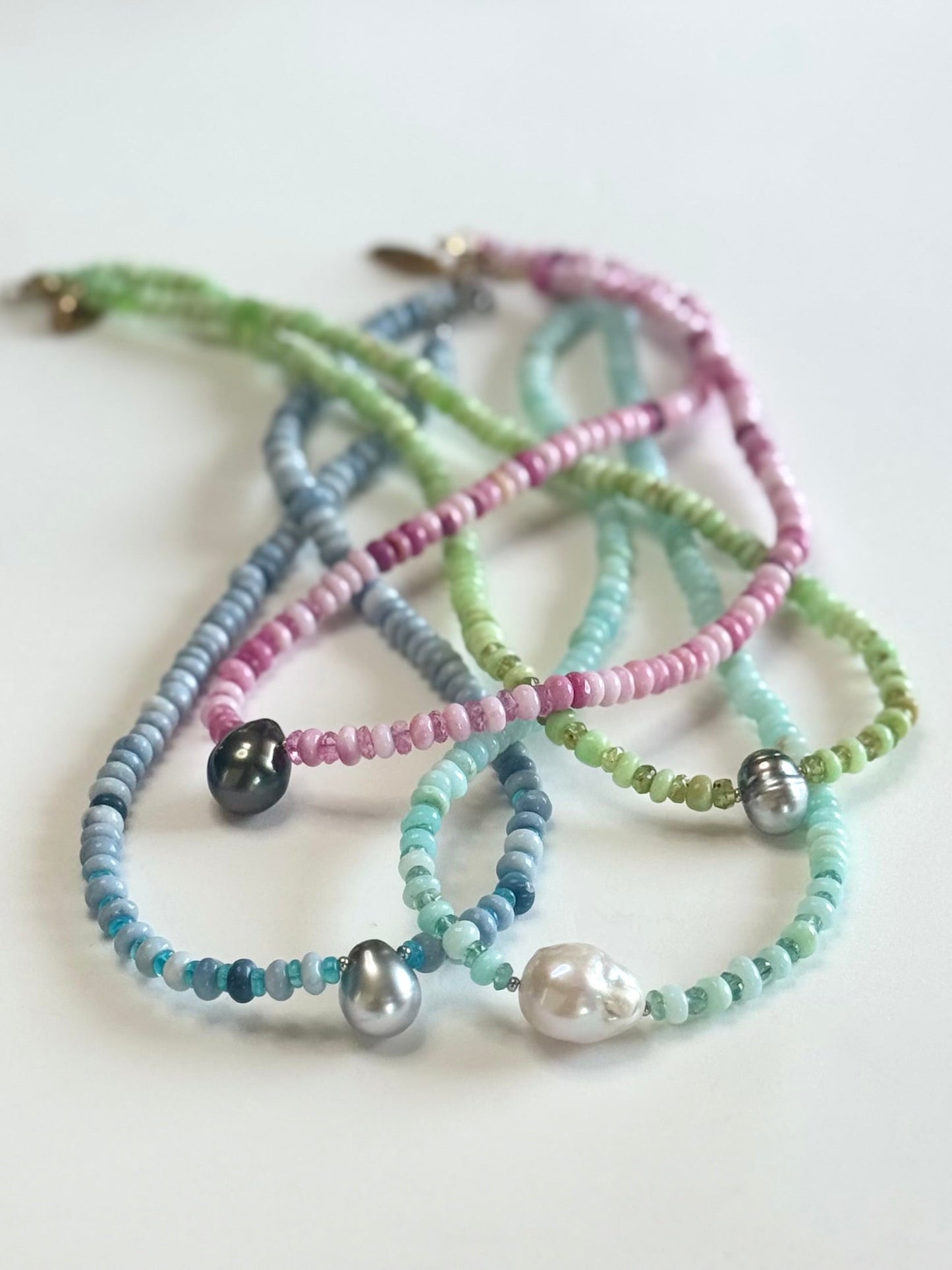 Perle baroque, Opale & Apatite