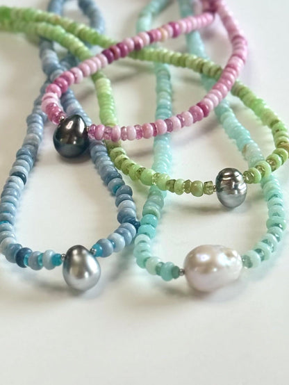 Perle baroque, Opale & Apatite