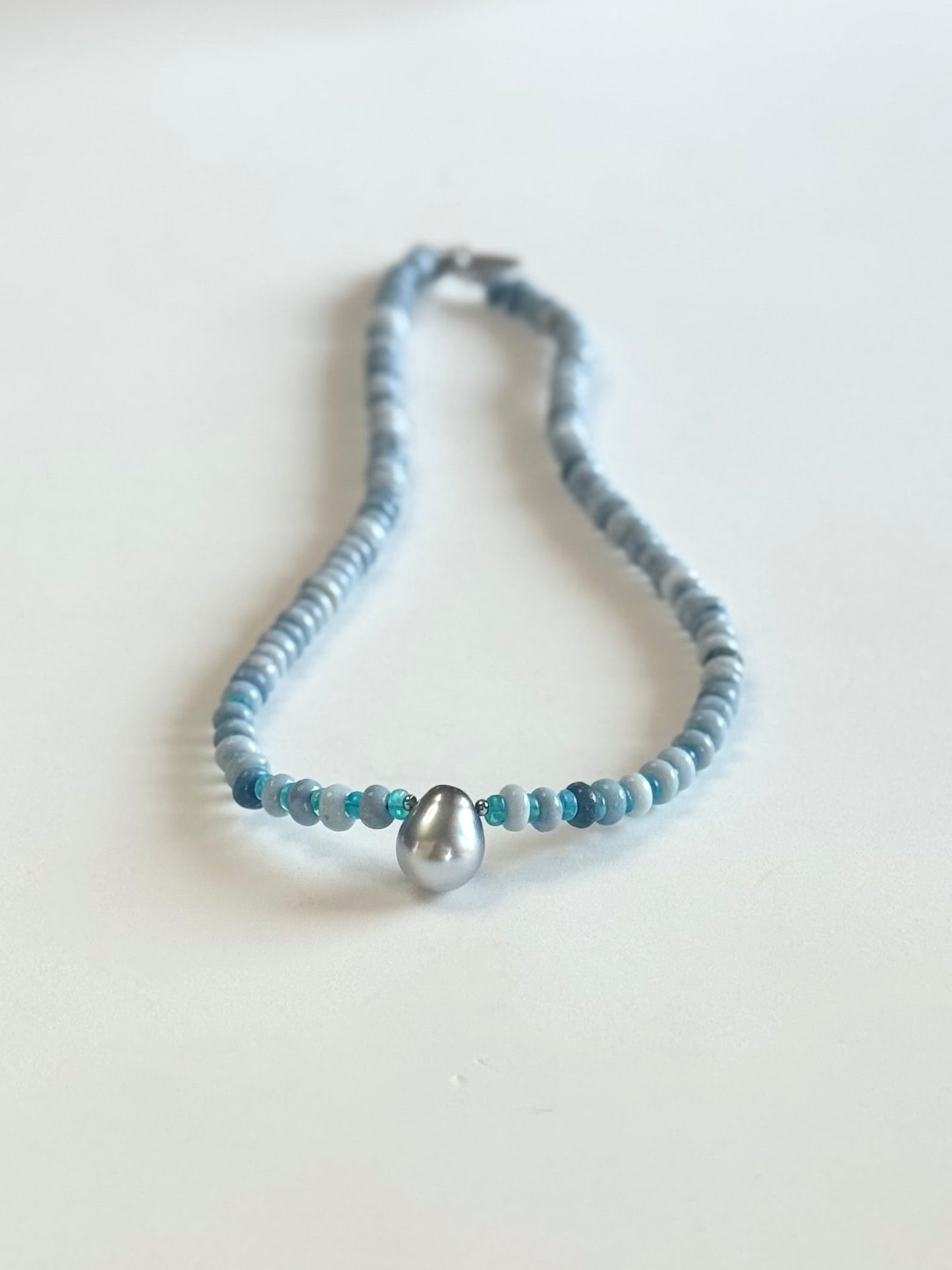 Collier perle de Tahiti & Opale