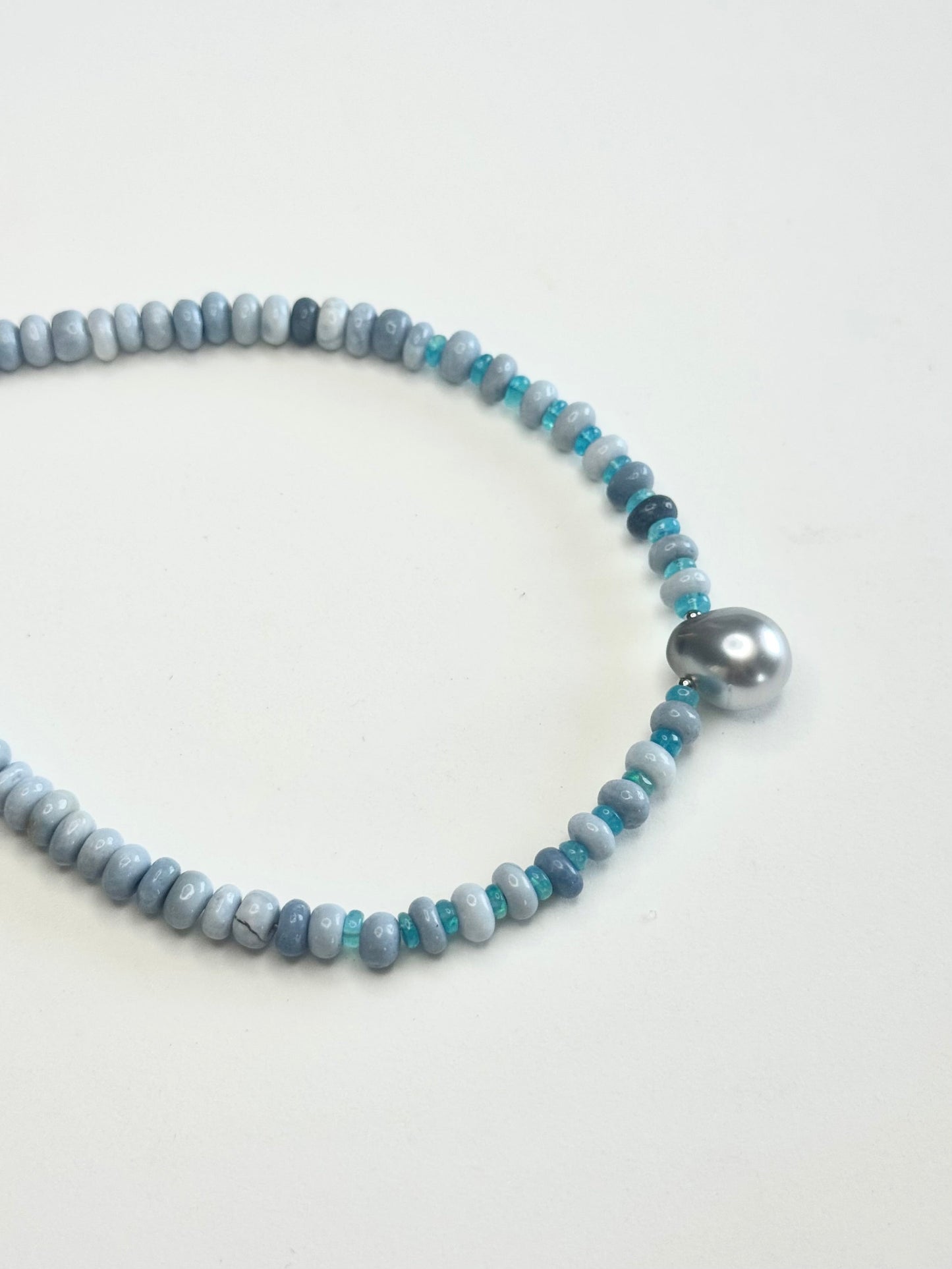 Collier perle de Tahiti & Opale