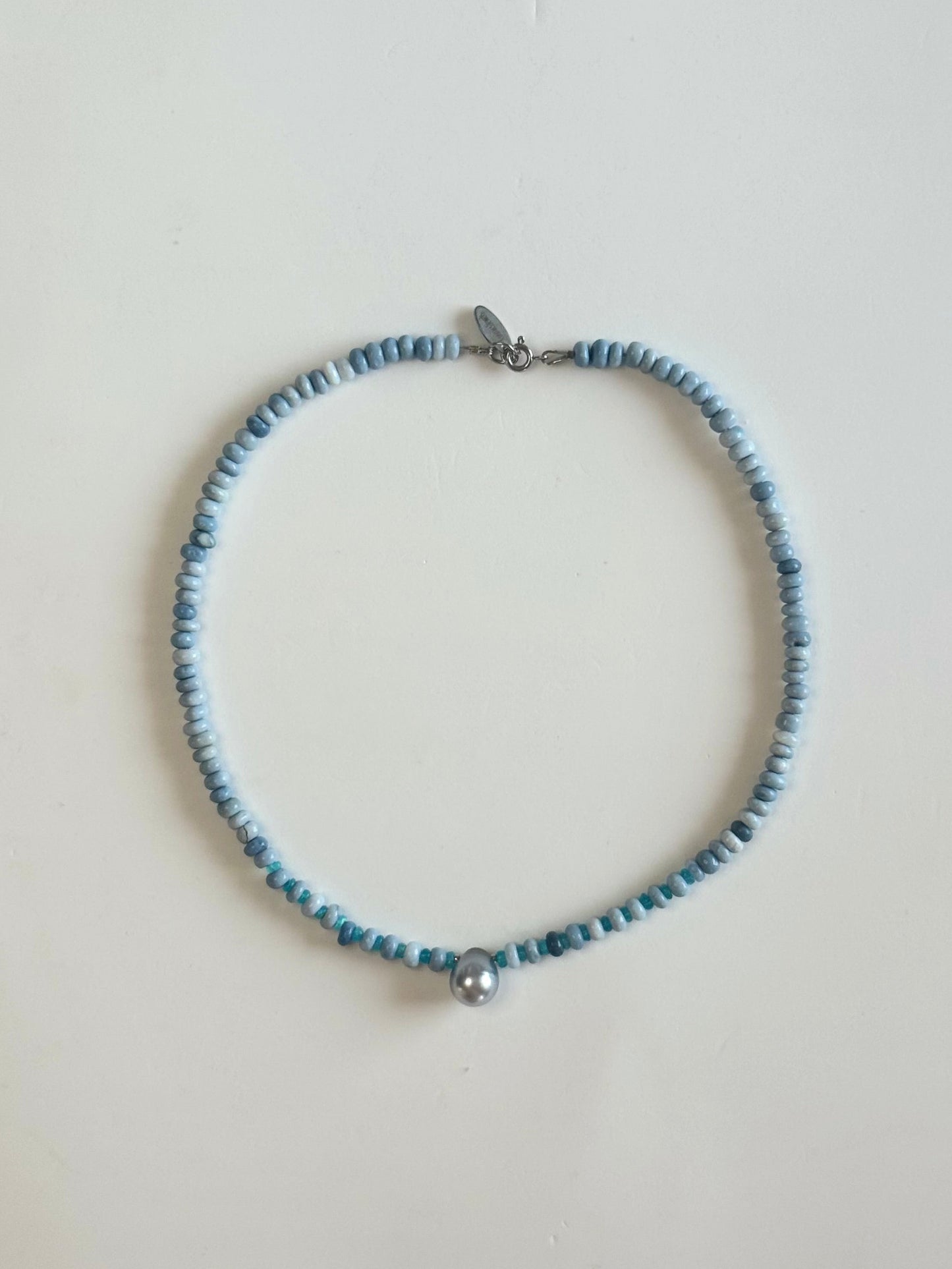 Collier perle de Tahiti & Opale