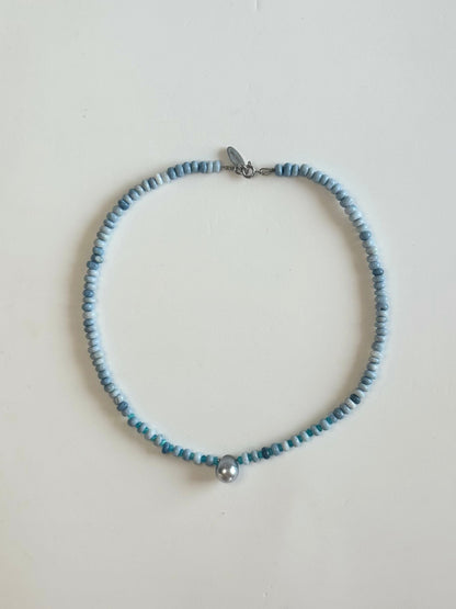 Collier perle de Tahiti & Opale