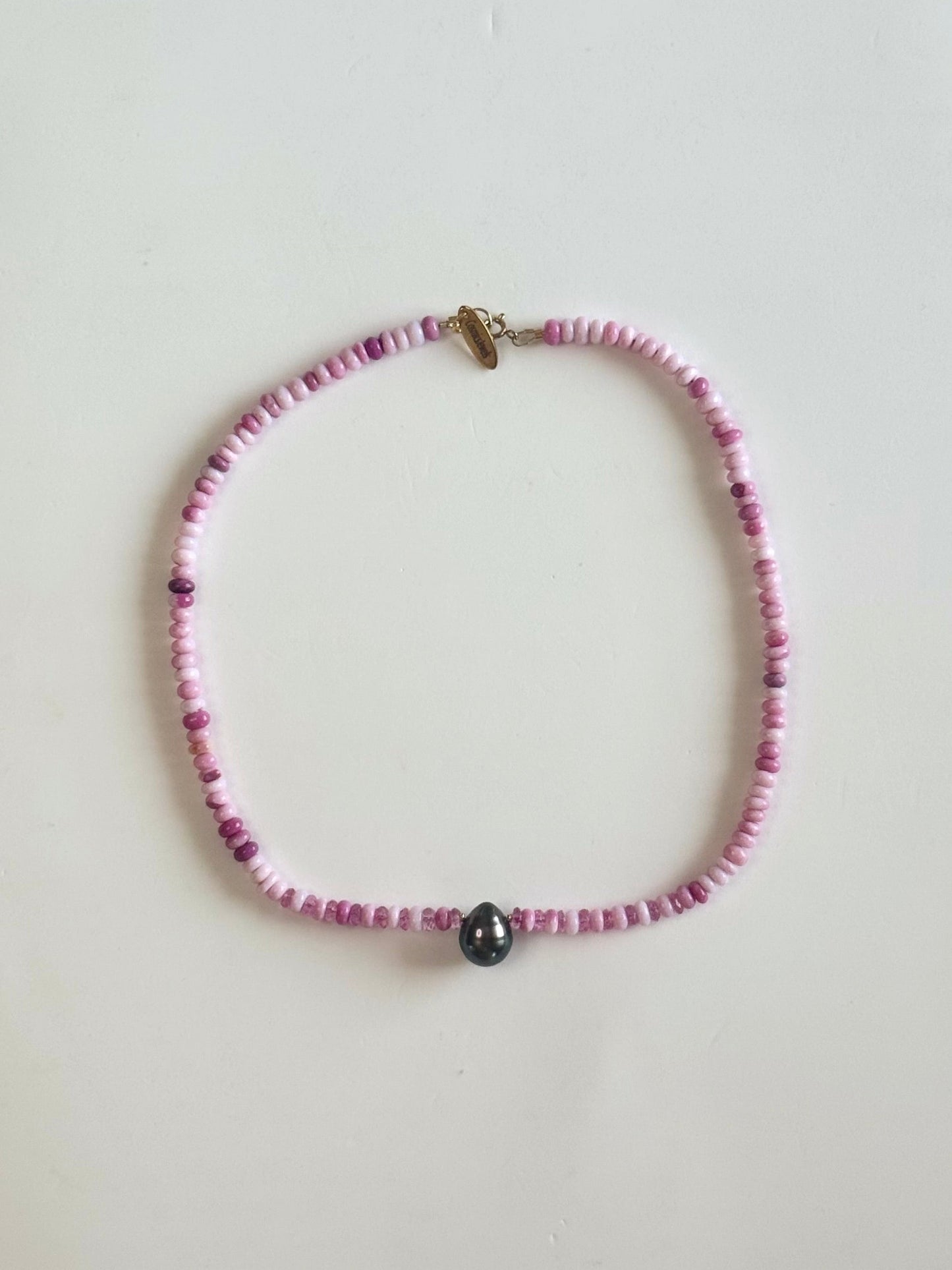 Collier Perle de Tahiti, Opale & Topaze