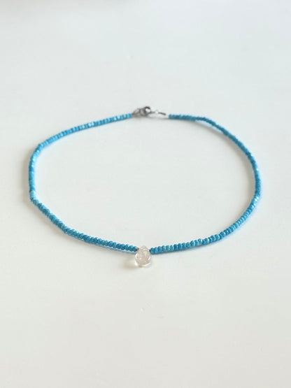 Collier Quartz rose & Howlite Turquoise
