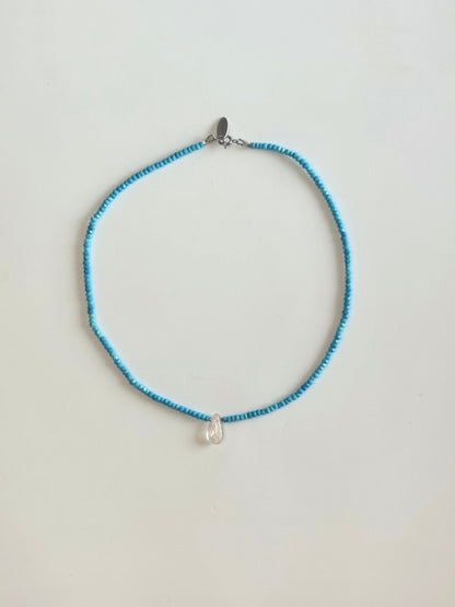 Collier Quartz rose & Howlite Turquoise