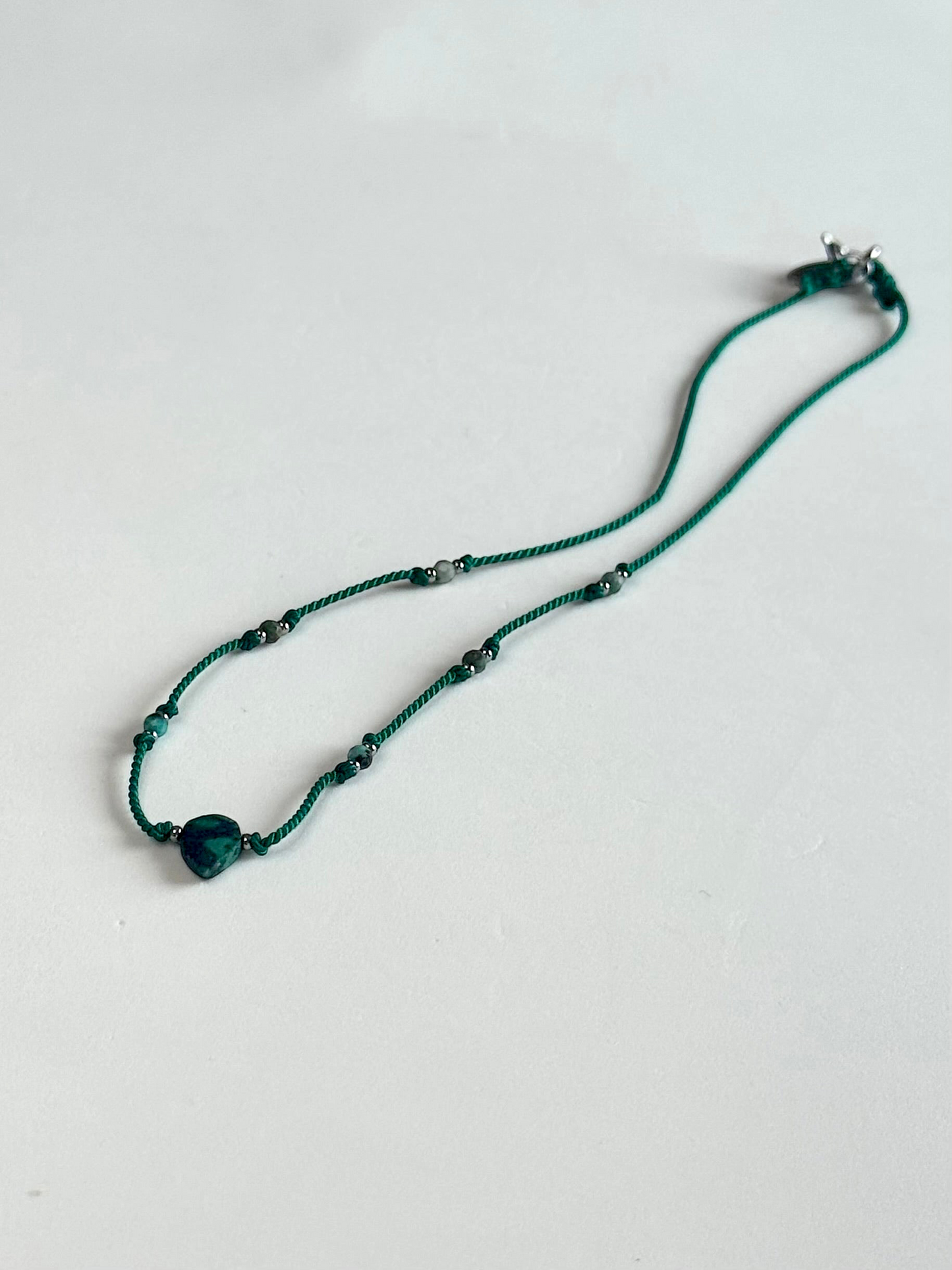 Collier Turquoise sur soie