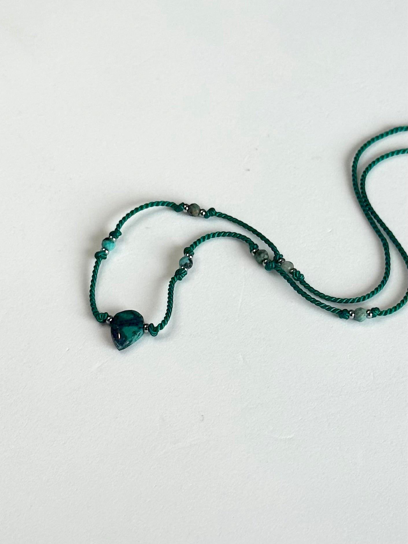 Collier Turquoise sur soie