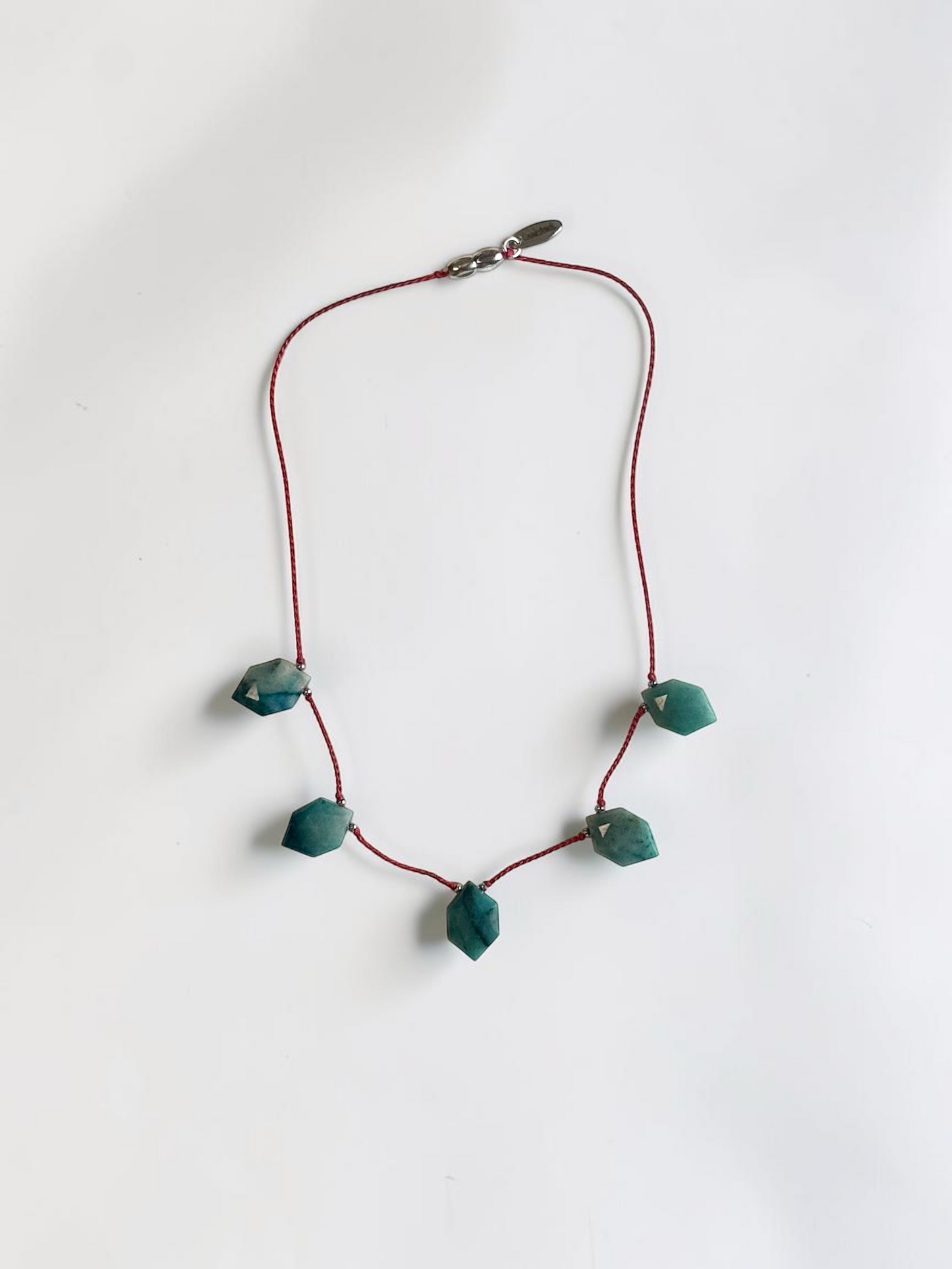 Collier Chrysocolle sur soie